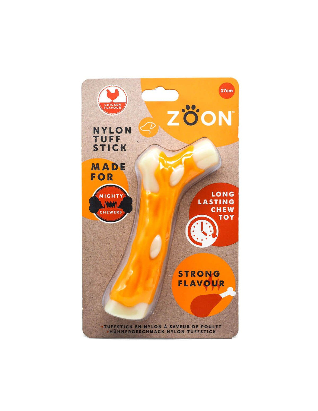 ZOON CHICKEN FLAVOUR NYLON TUFFSTICK 17CM