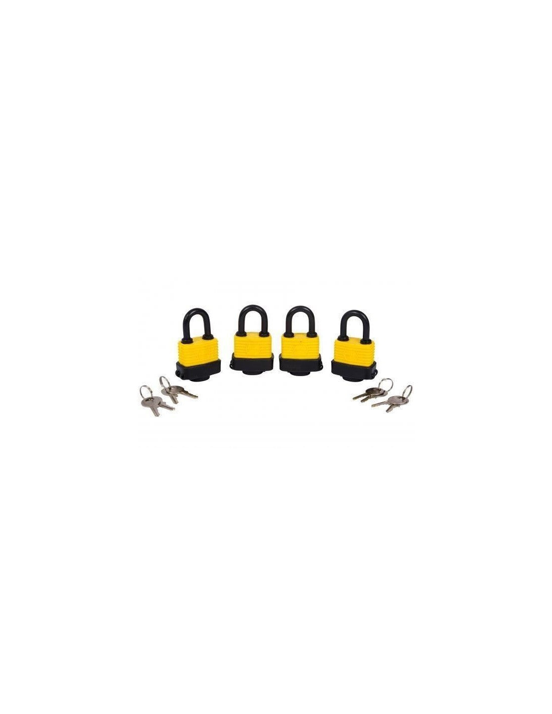 PADLOCKS 4 PCE WEATHER RESISTANT KEYED ALIKE 40MM