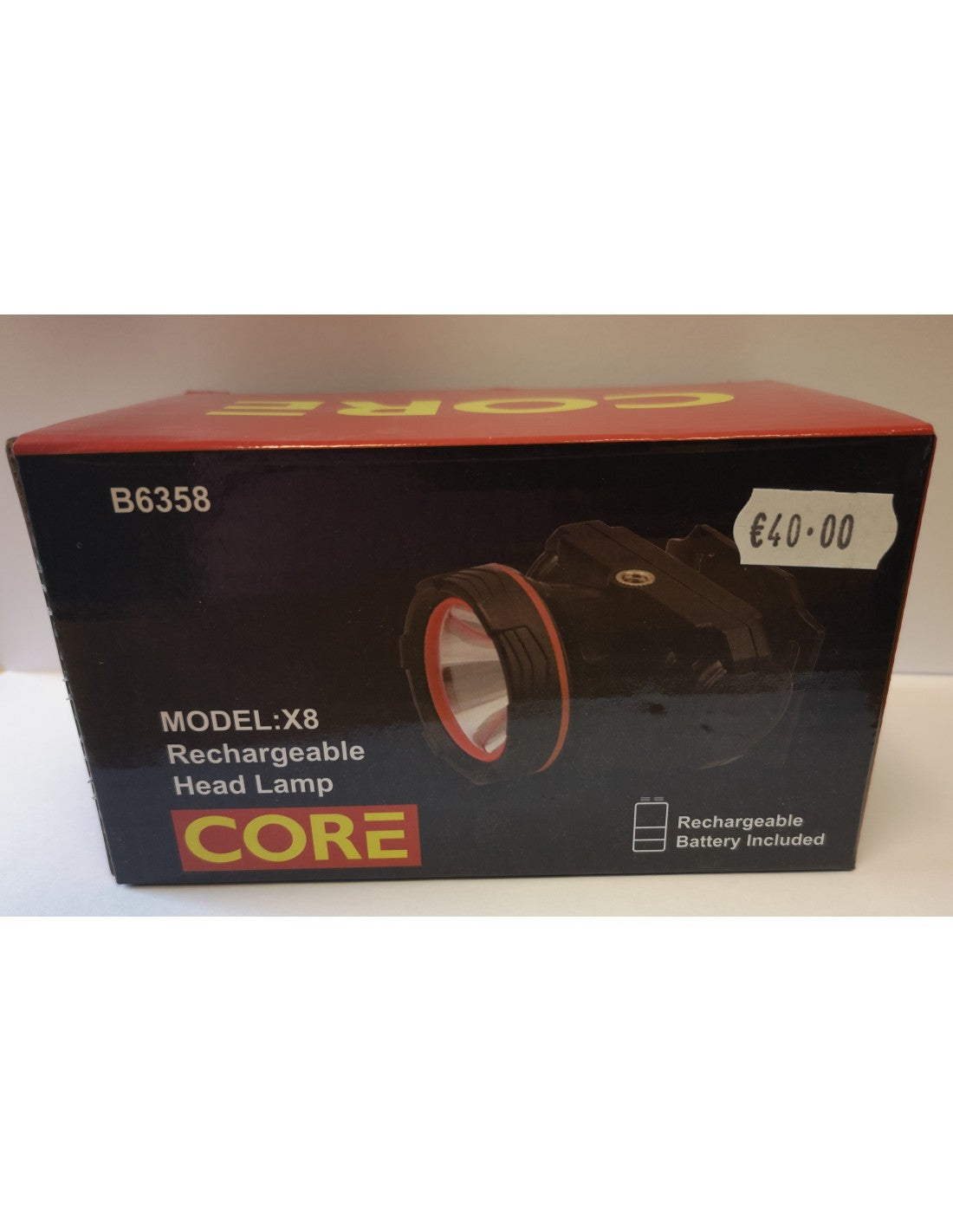 RECHARGEABLE HEAD LAMP CORE MODEL X8 BATTERY INCLUDED