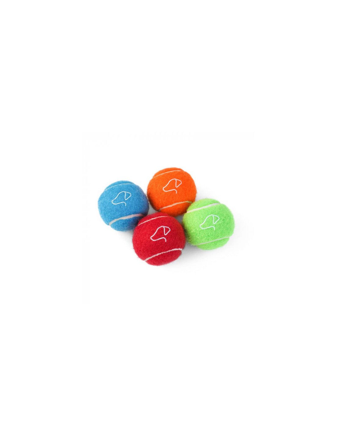 ZOON SQUEAKY POOCH 6.5CM TENNIS BALLS 4PK